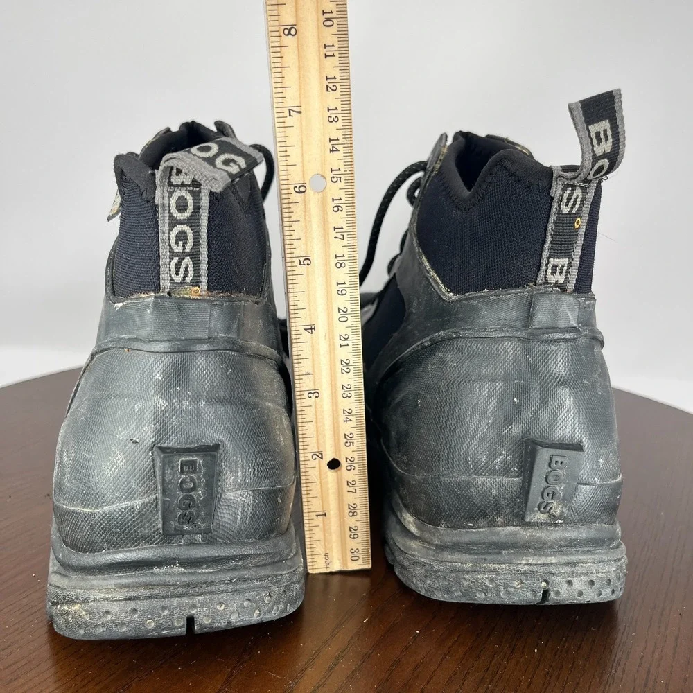 Bogs Jamison Shoes Mens 44‎ / 11 Black Comfort Rubber Waterproof Hiking Boots